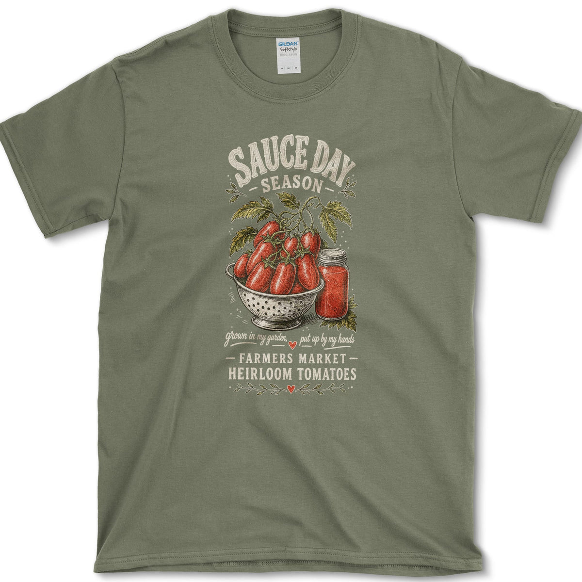 Sauce Day T-Shirt S / Military Green Essential Tees