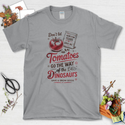 Save Tomatoes Heirloom Seeds T-Shirt Sport Grey / S Physical Item
