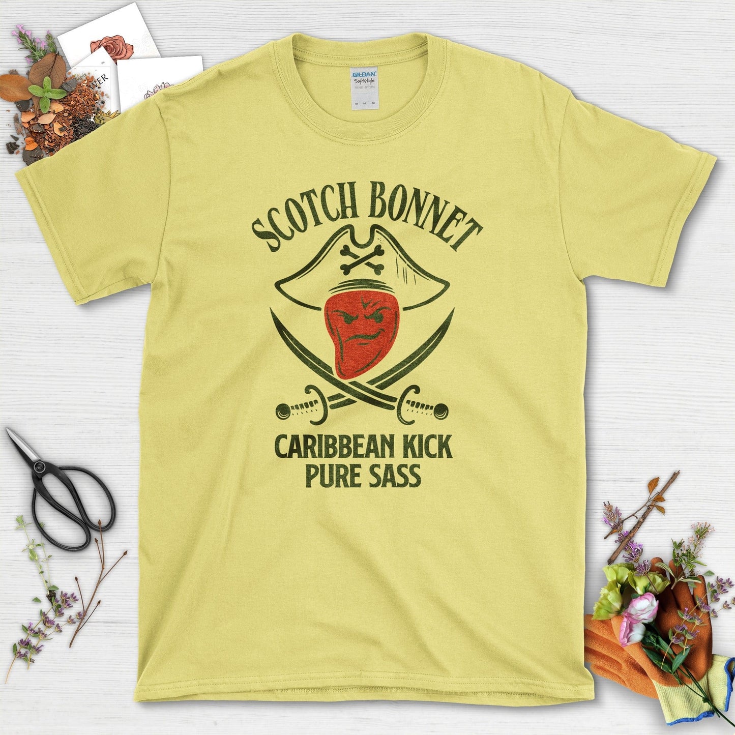 Scotch Bonnet Pure Sass T-Shirt Cornsilk / M Physical Item
