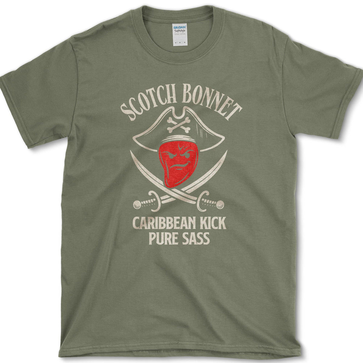 Scotch Bonnet Pure Sass T-Shirt Military Green / S Essential Tees
