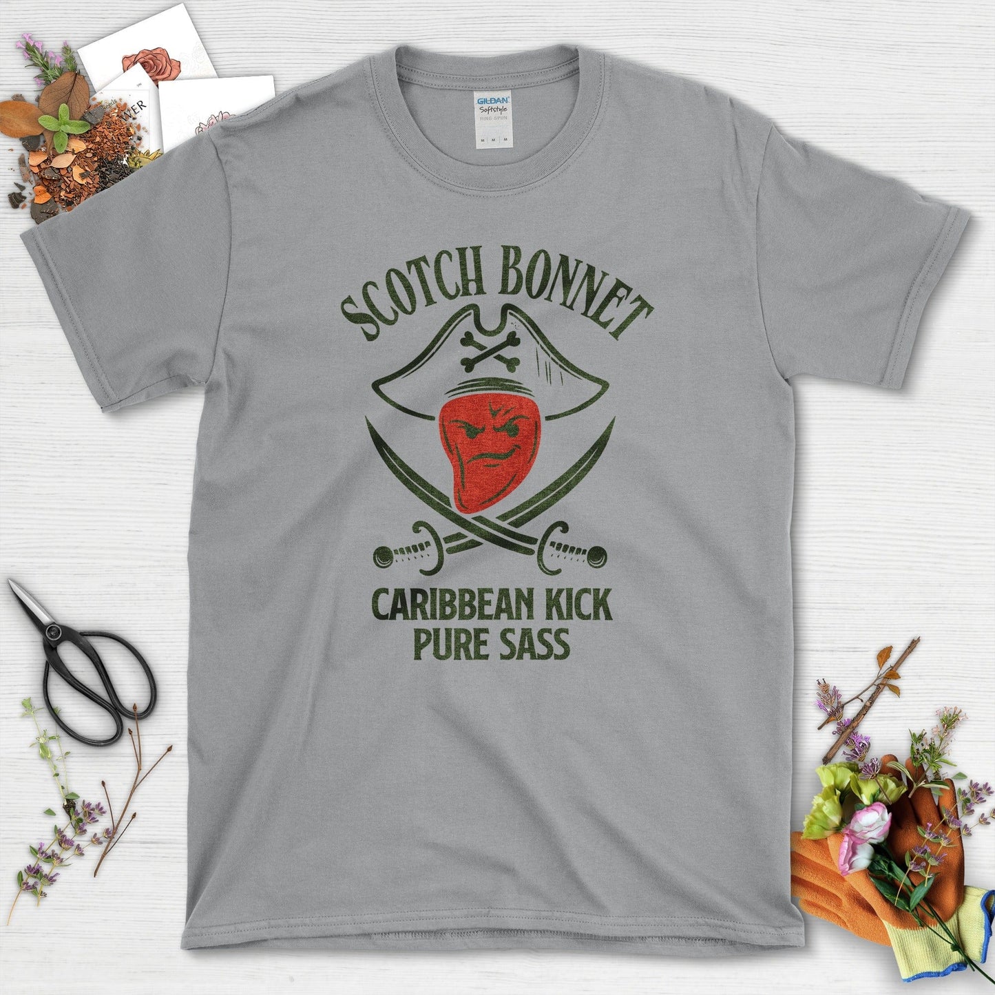 Scotch Bonnet Pure Sass T-Shirt Sport Grey / M Physical Item