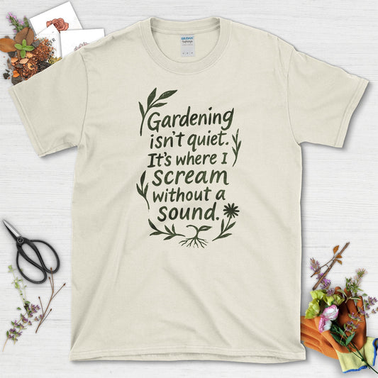 Scream Without A Sound T-Shirt Natural / S Physical Item