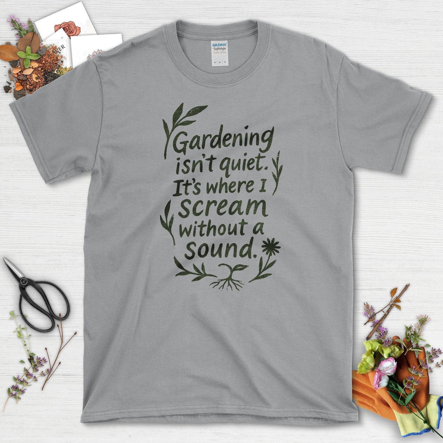 Scream Without A Sound T-Shirt Sport Grey / S Physical Item
