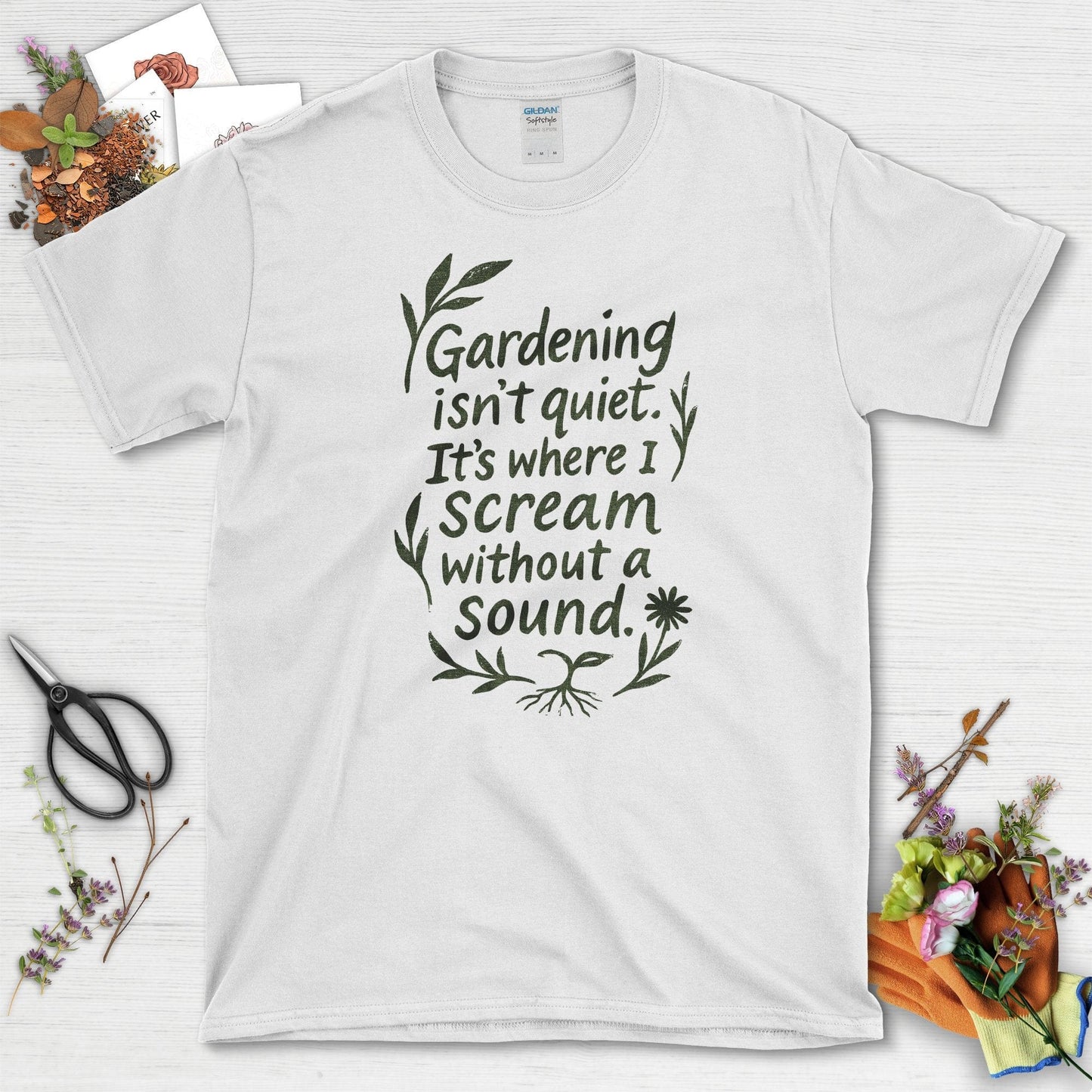 Scream Without A Sound T-Shirt White / S Physical Item