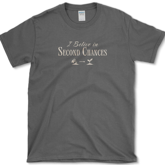 Second Chances T-Shirt Essential Tees / S / Dark Heather Physical Item