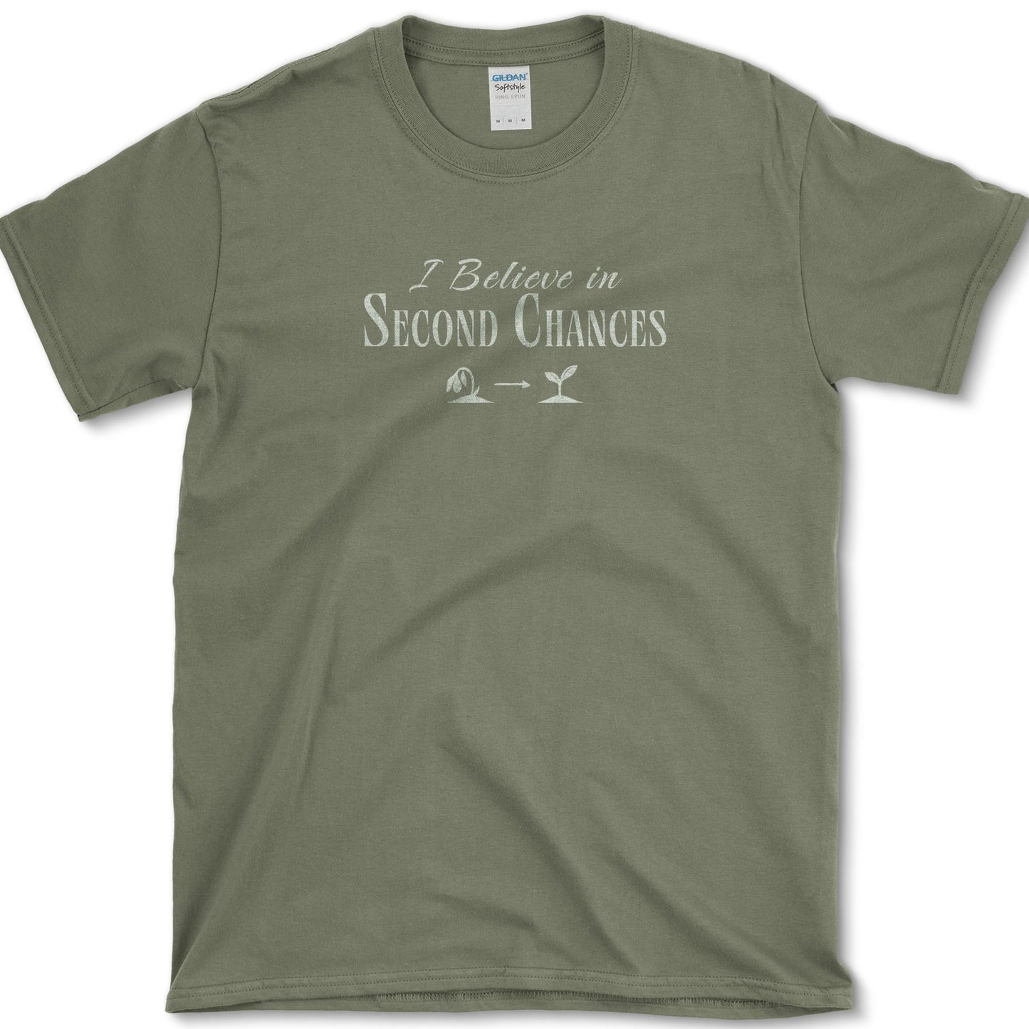 Second Chances T-Shirt Military Green / S Essential Tees