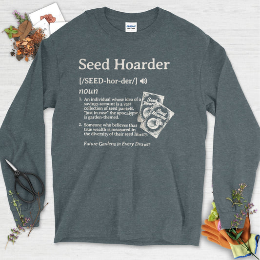 Seed Hoarder Definition Long Sleeve Dark Heather / S T-Shirt