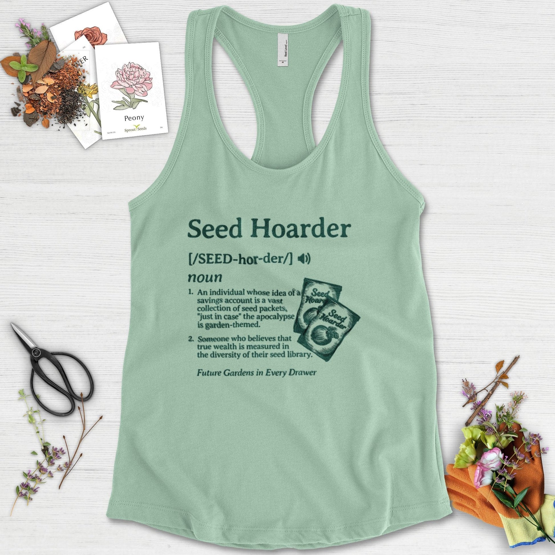 Seed Hoarder Definition Racerback Racerback / XS / Mint Physical Item
