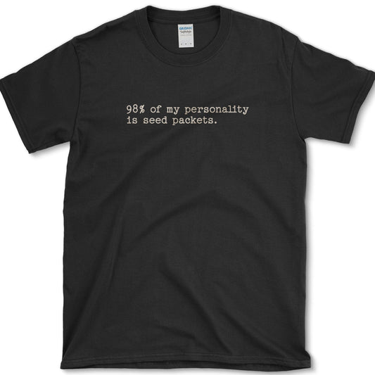 Seed Packets Personality T-Shirt Essential Tees / S / Black Physical Item