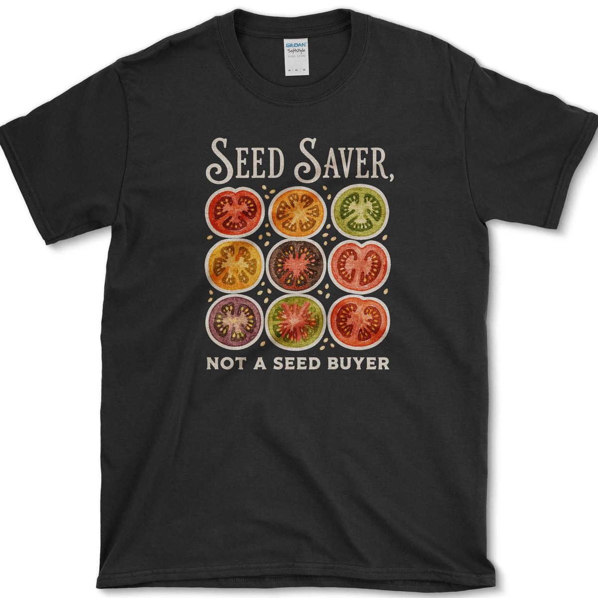 Seed Saver Not a Seed Buyer T-Shirt S / Black Essential Tees