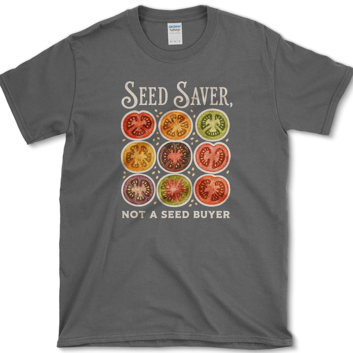 Seed Saver Not a Seed Buyer T-Shirt S / Dark Heather Essential Tees