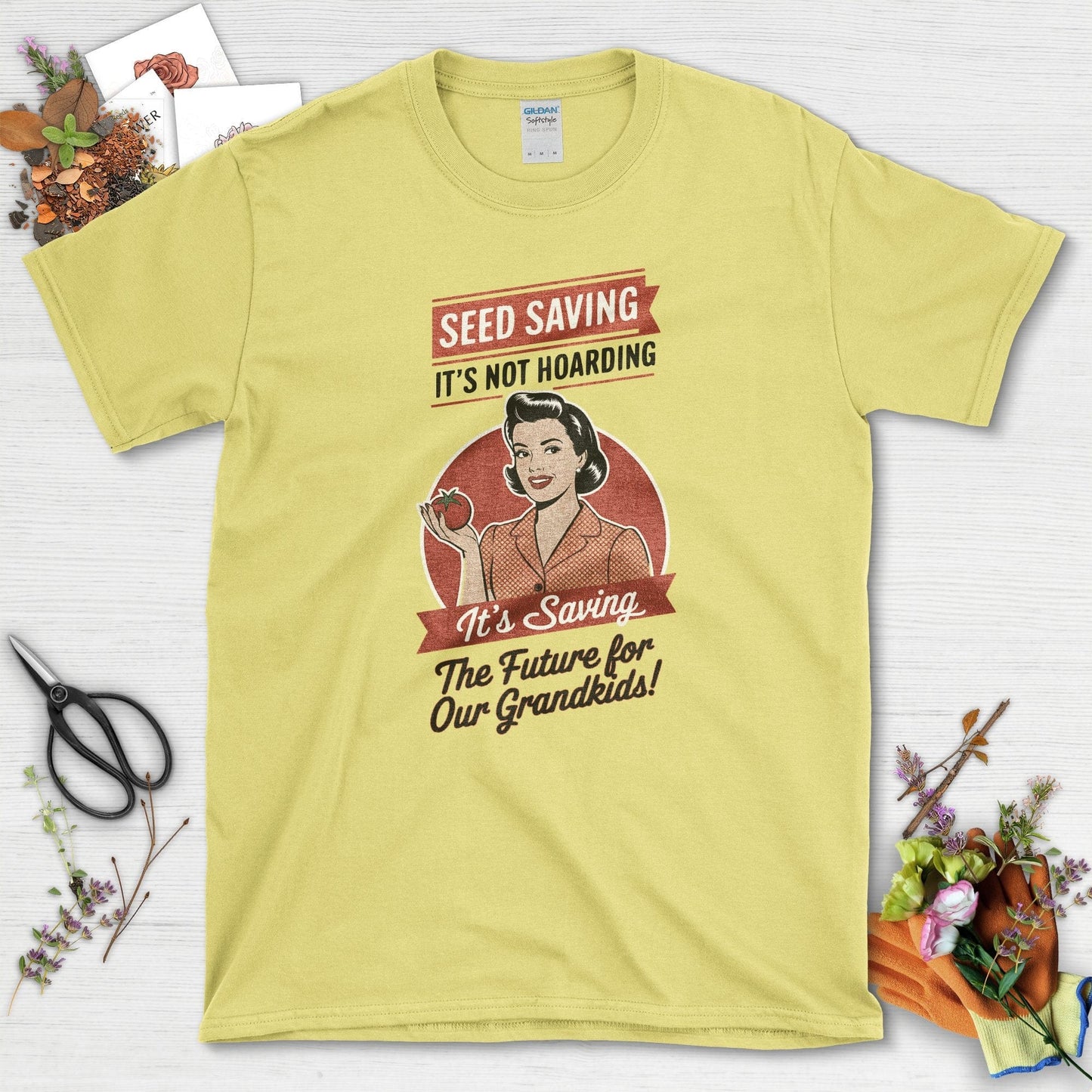 Seed Saving Future Grandkids T-Shirt Cornsilk / S Physical Item