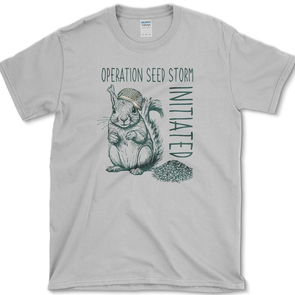 Seed Storm Squirrel T-Shirt Sport Grey / S Essential Tees