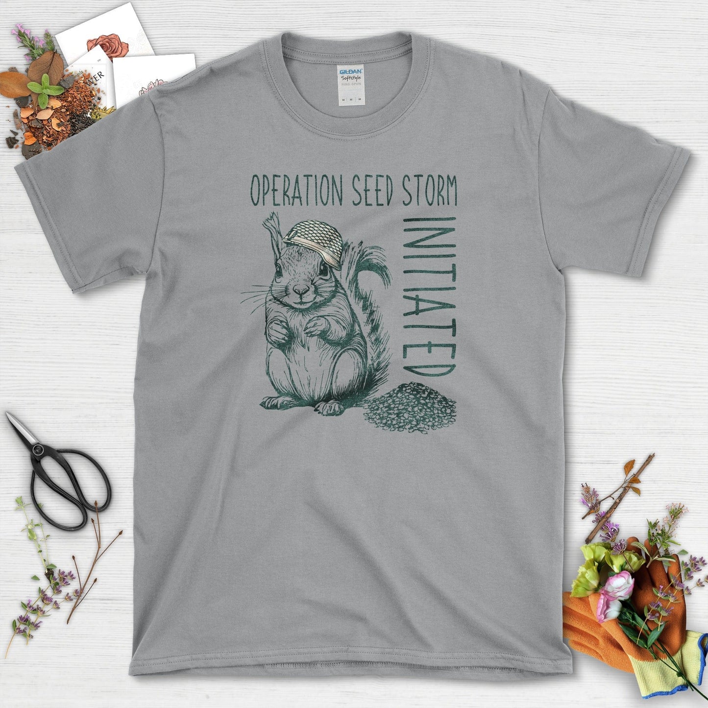 Seed Storm Squirrel T-Shirt Sport Grey / S T-Shirt