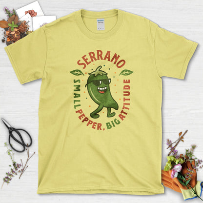 Serrano Pepper Big Attitude T-Shirt Cornsilk / M Physical Item