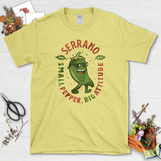 Serrano Pepper Big Attitude T-Shirt Cornsilk / M Physical Item