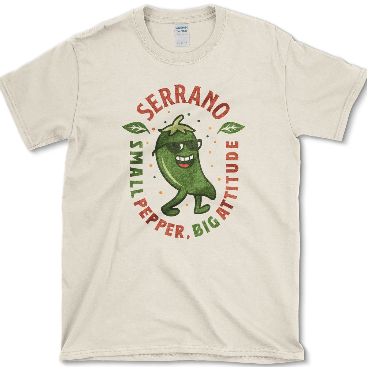 Serrano Pepper Big Attitude T-Shirt Natural / S Essential Tees