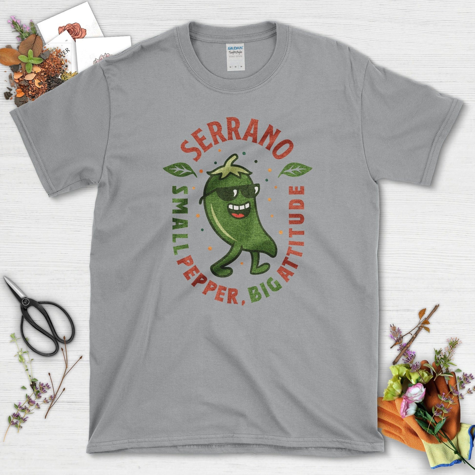 Serrano Pepper Big Attitude T-Shirt Sport Grey / M Physical Item