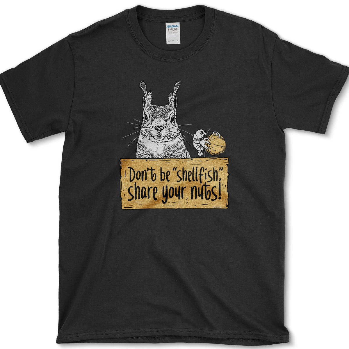 Share Your Nuts Funny T-Shirt Black / S Essential Tees