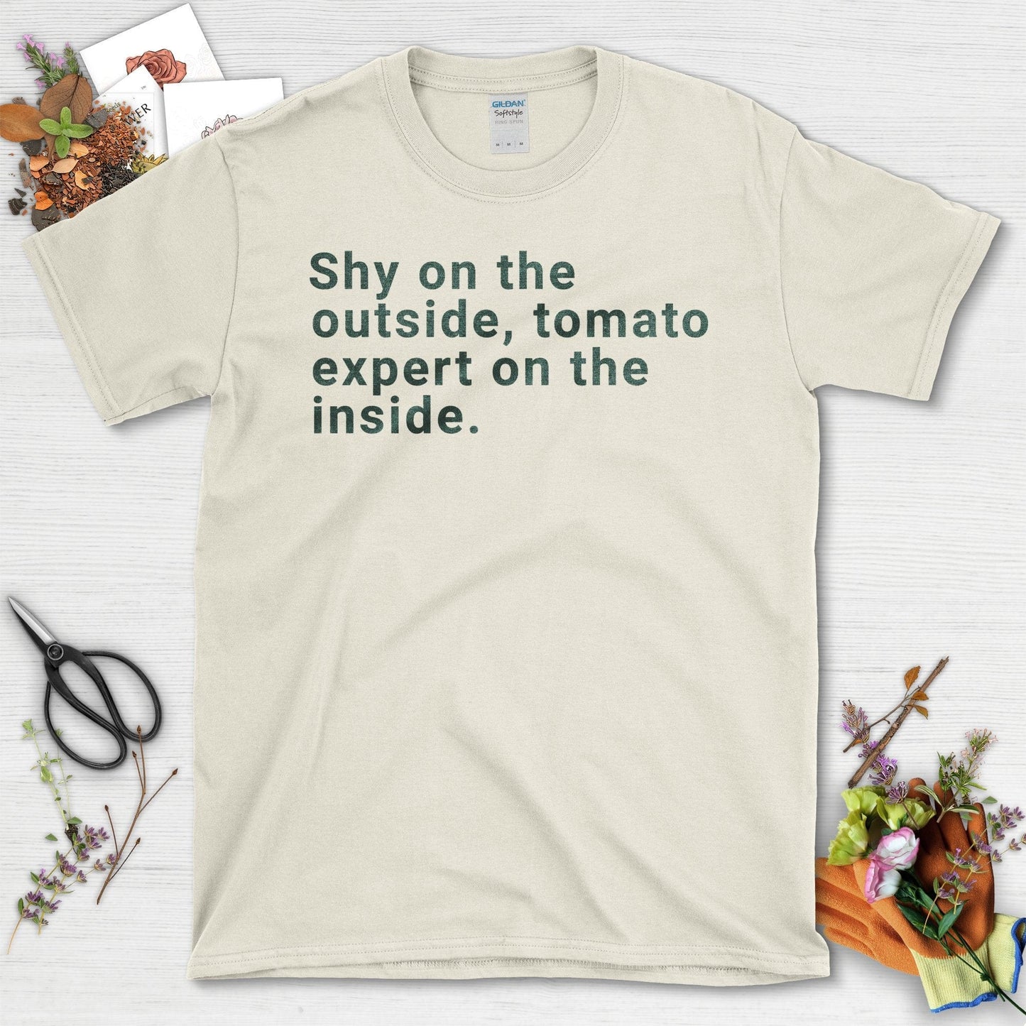 Shy on the Outside Tomato Expert on the Inside T-Shirt Natural / S T-Shirt