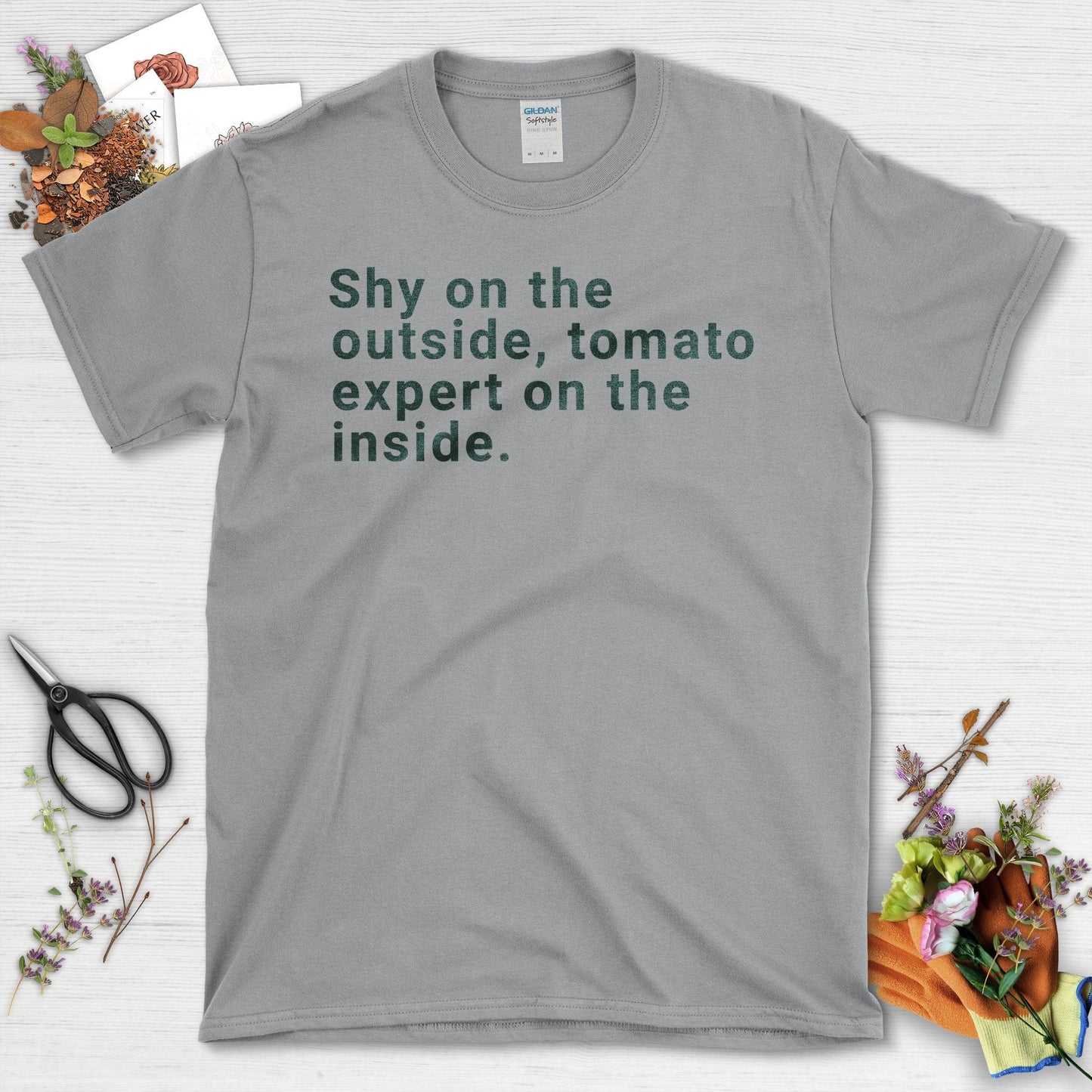 Shy on the Outside Tomato Expert on the Inside T-Shirt Sport Grey / S T-Shirt