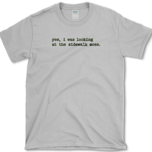 Sidewalk Moss T-Shirt design featuring moss artwork on a t-shirt