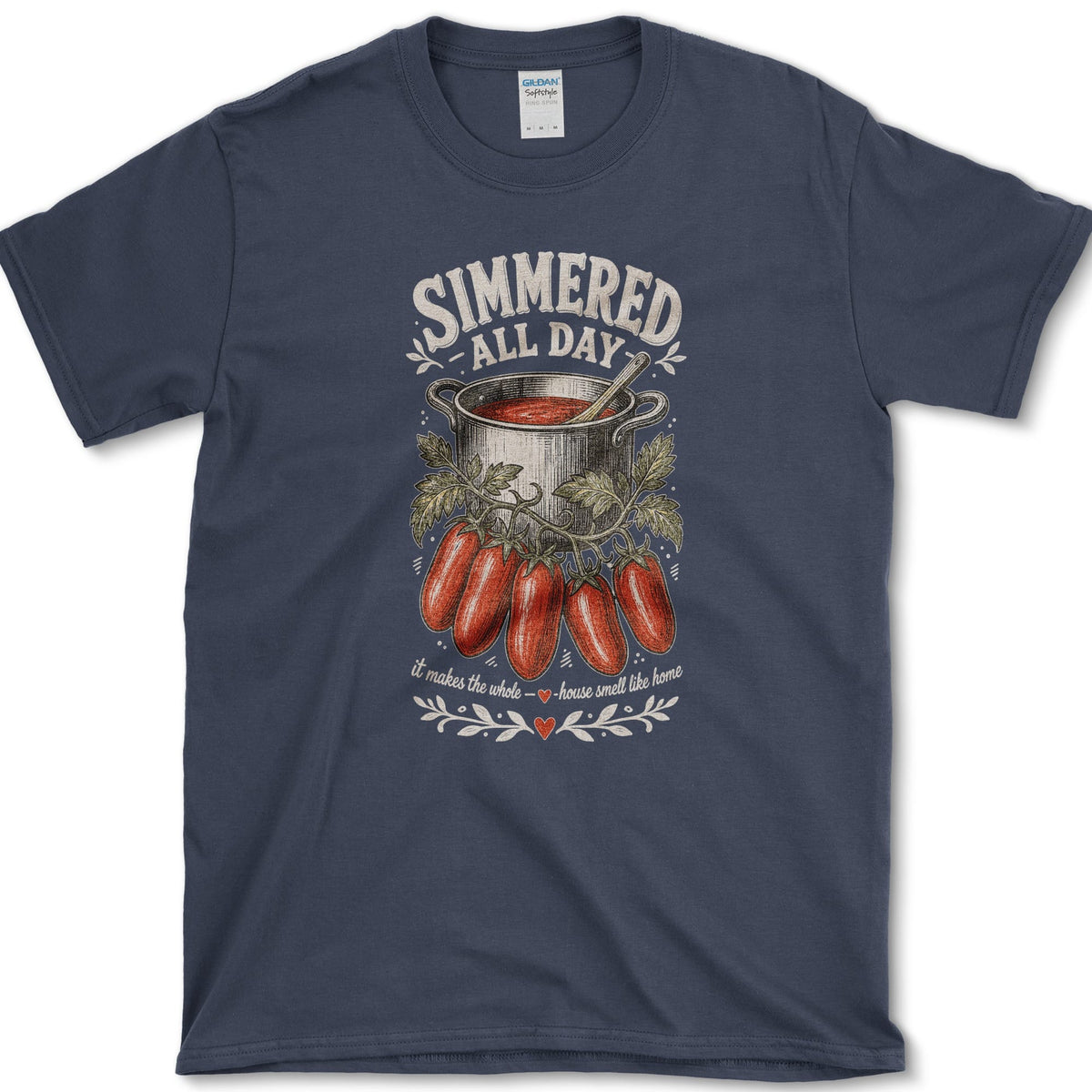 Simmered All Day T-Shirt S / Navy Essential Tees