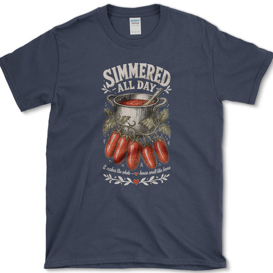 Simmered All Day T-Shirt S / Navy Essential Tees