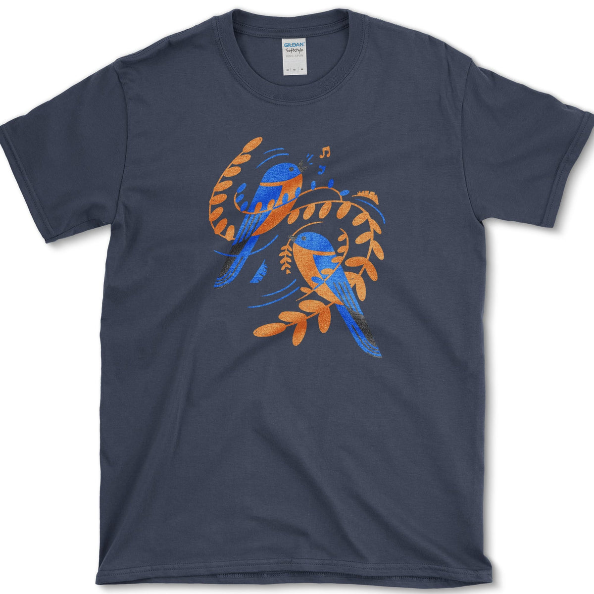 Singing Garden Birds T-Shirt Navy / S Essential Tees