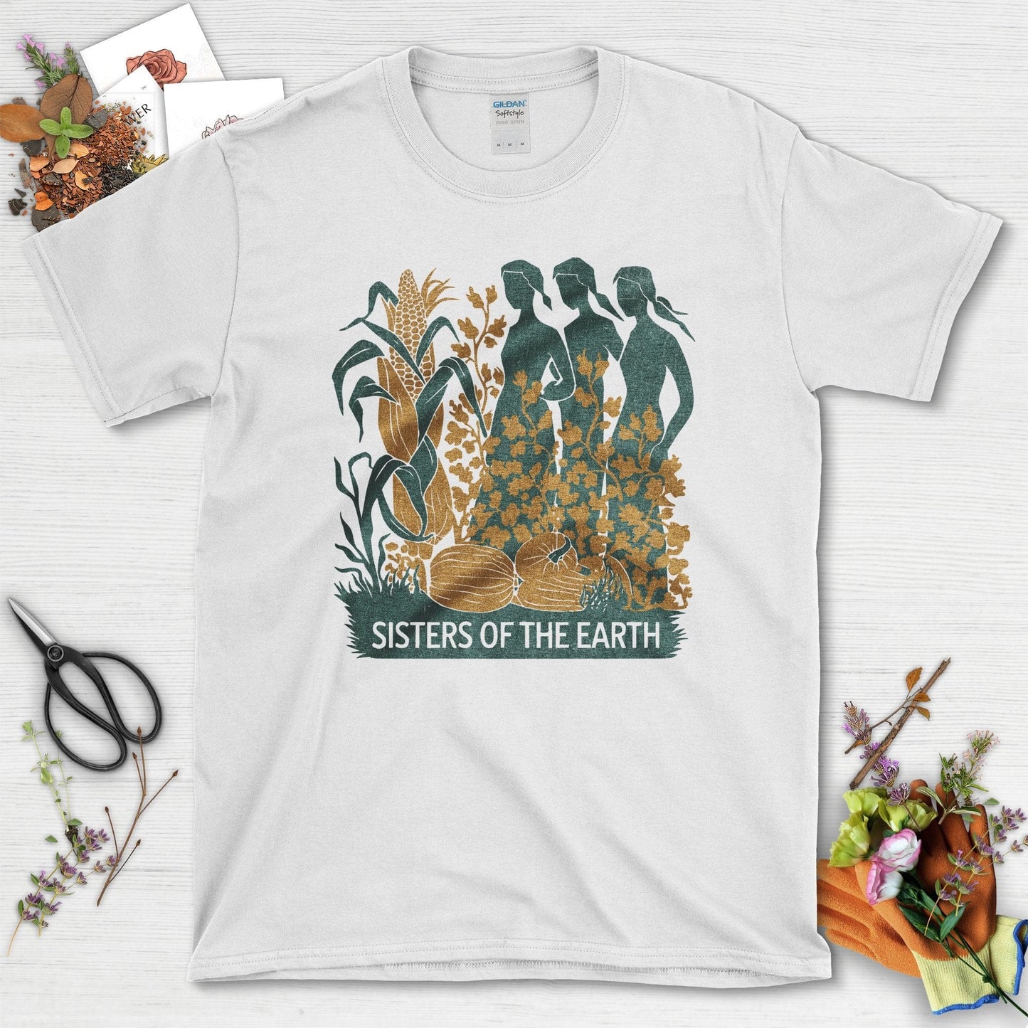 Sisters of the Earth T-Shirt T-Shirts / S / White Physical Item