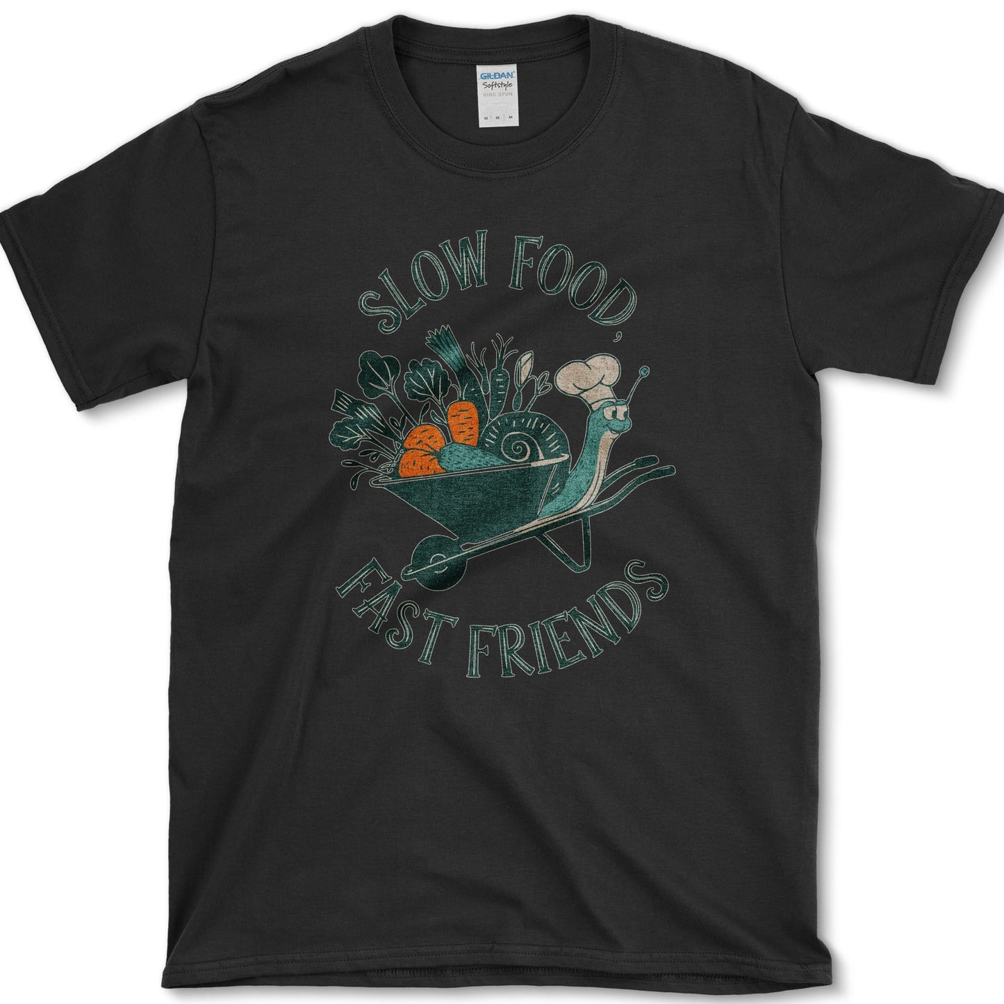 Slow Food Fast Friends T-Shirt Black / S Essential Tees