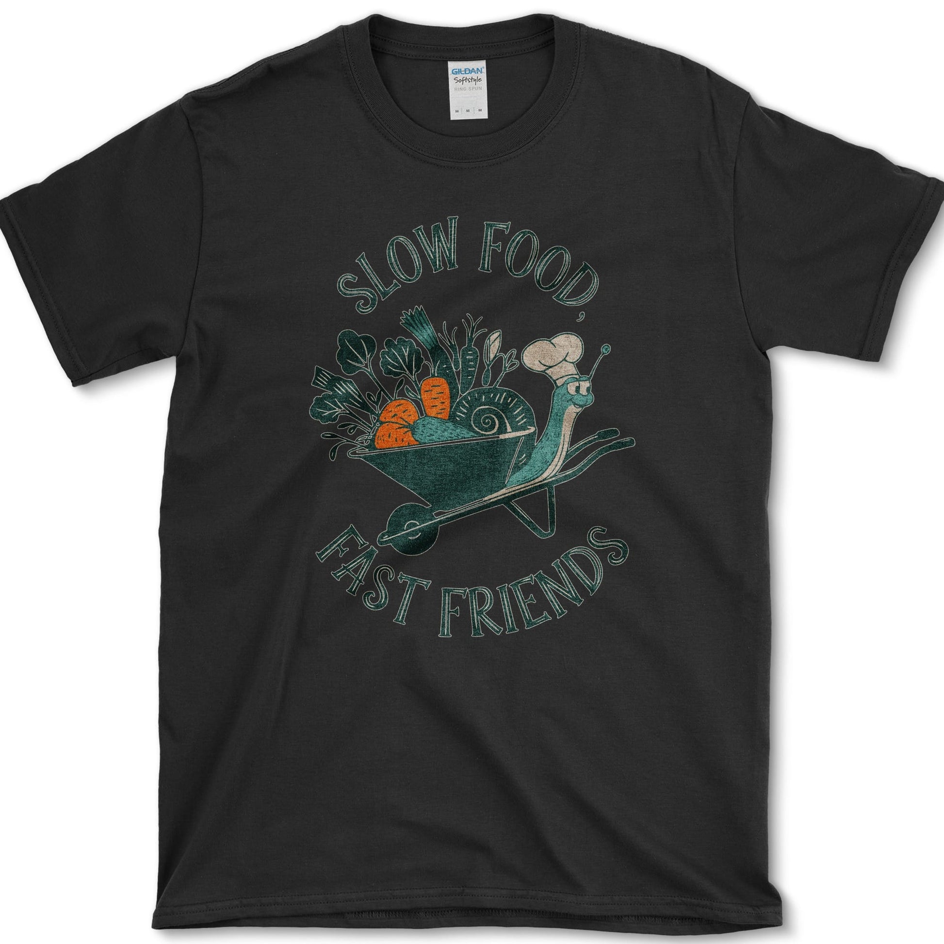 Slow Food Fast Friends T-Shirt Black / S Essential Tees