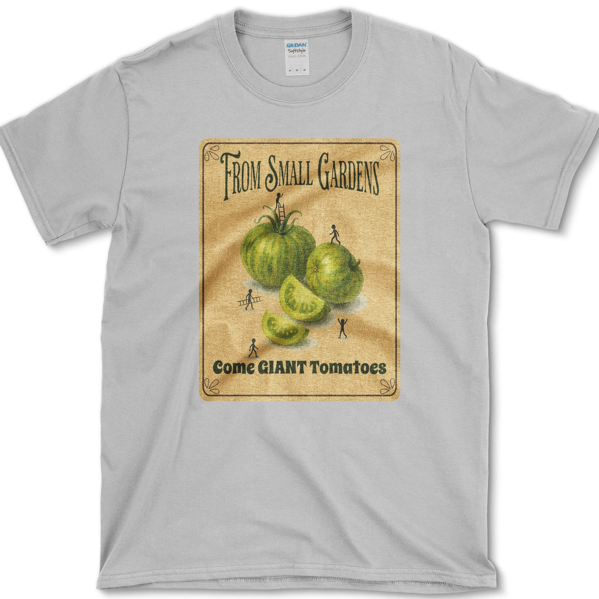 Small Gardens, Giant Tomatoes T-Shirt Sport Grey / S Essential Tees
