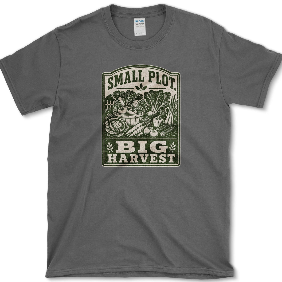 Small Plot, Big Harvest T-Shirt S / Dark Heather Essential Tees