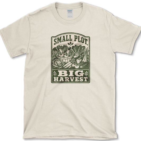 Small Plot, Big Harvest T-Shirt S / Natural Essential Tees
