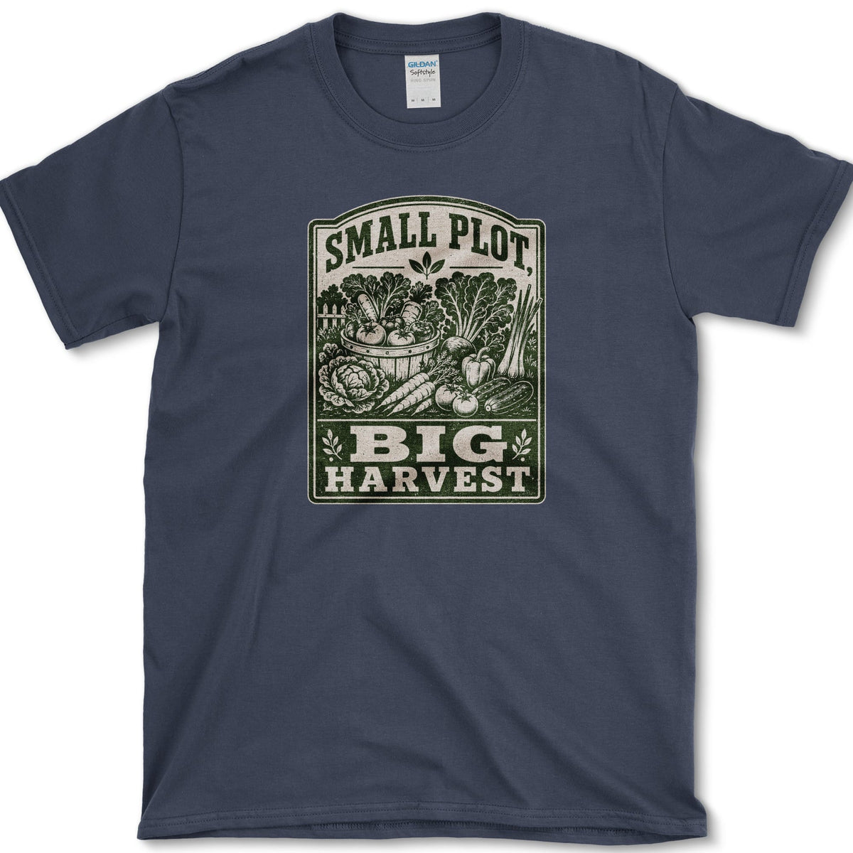 Small Plot, Big Harvest T-Shirt S / Navy Essential Tees