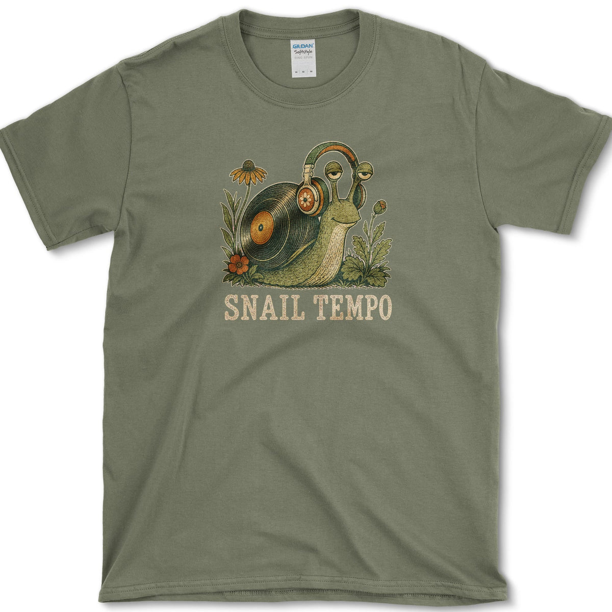Snail Tempo T-Shirt S / Military Green Essential Tees
