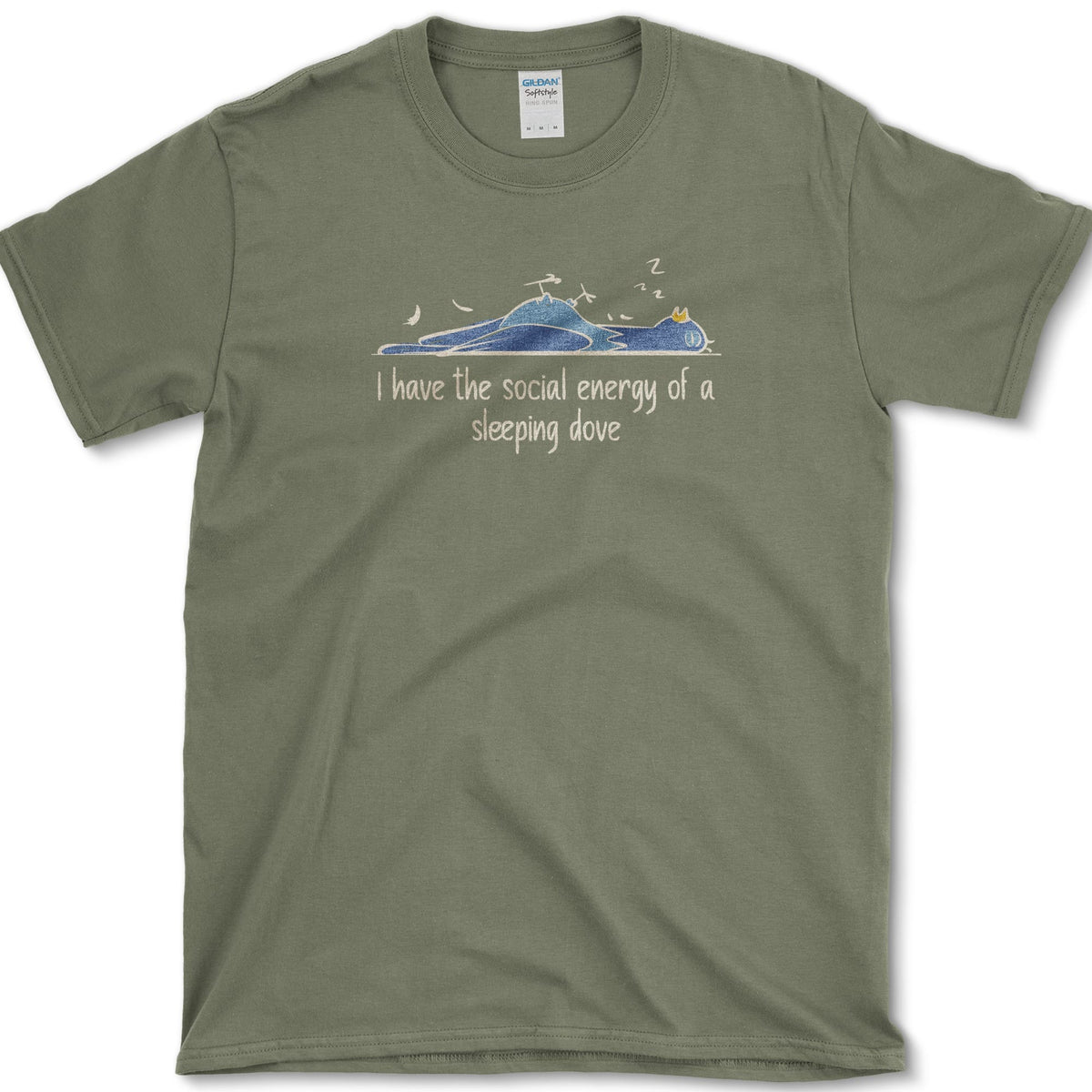 Social Energy of Sleeping Dove T-Shirt Military Green / S Essential Tees