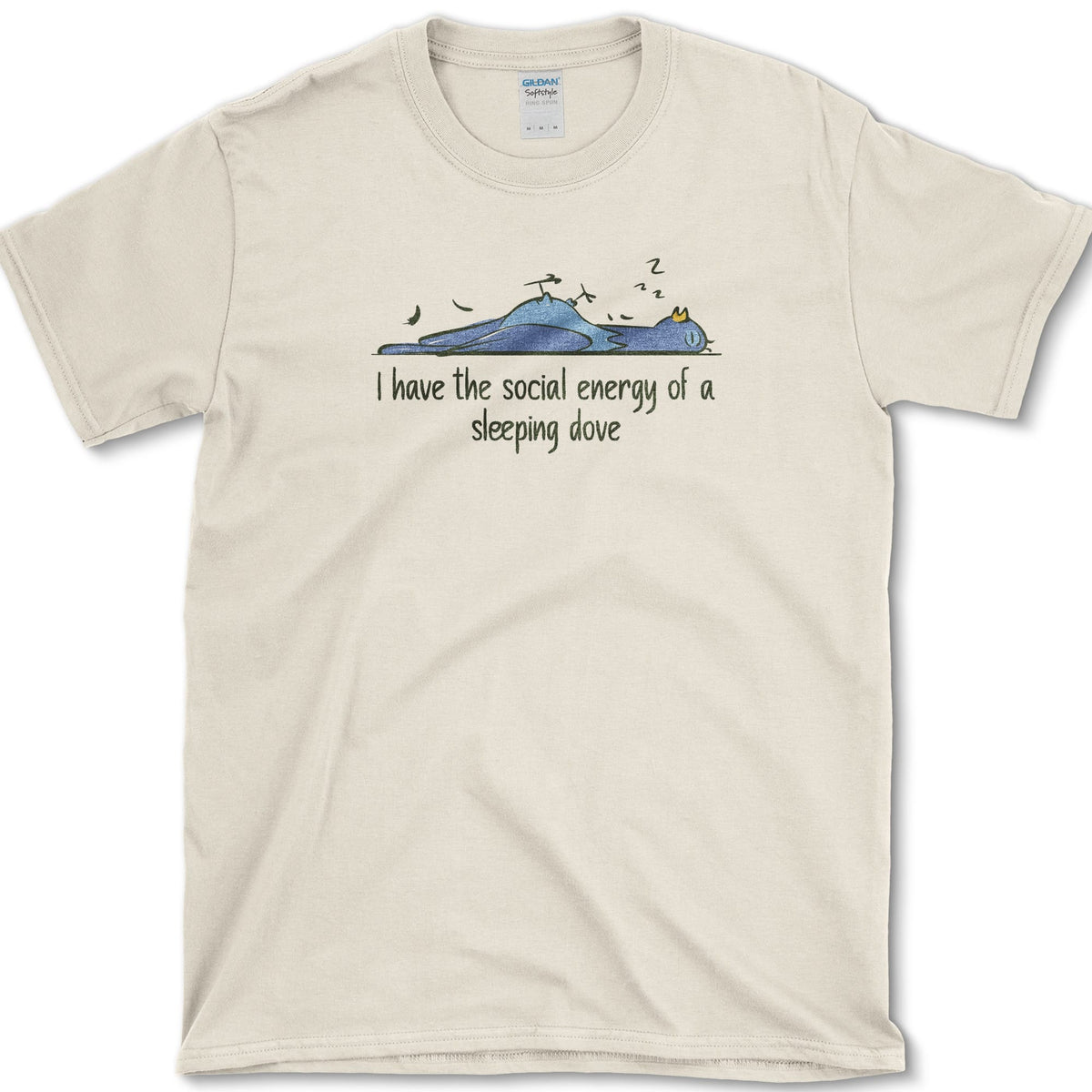 Social Energy of Sleeping Dove T-Shirt Natural / S Essential Tees