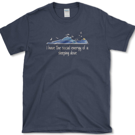 Social Energy of Sleeping Dove T-Shirt Navy / S Essential Tees