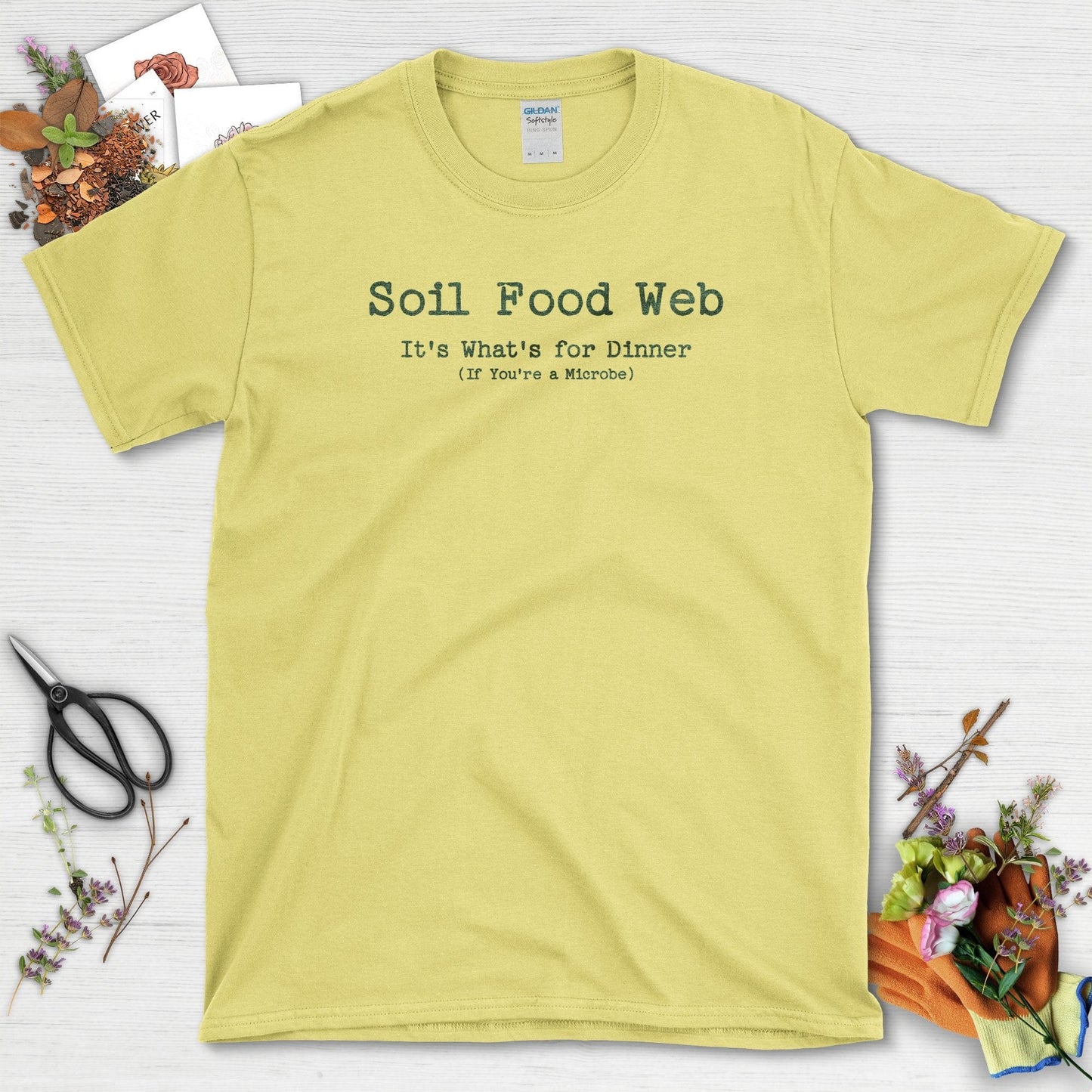 Soil Food Web It's What's for Dinner T-Shirt Cornsilk / S T-Shirt