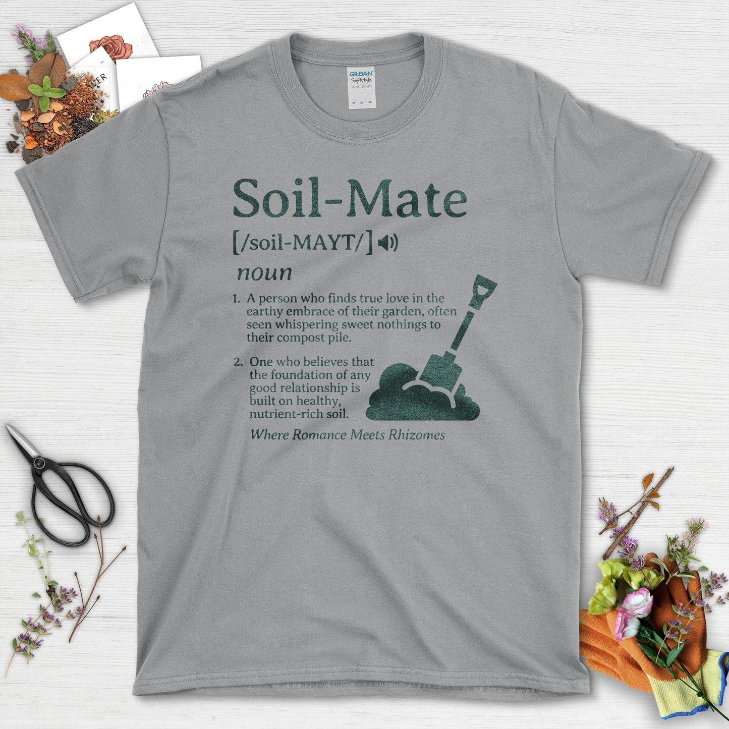 Soil-Mate Definition Funny Garden Lover T-Shirt Sport Grey / S T-Shirt