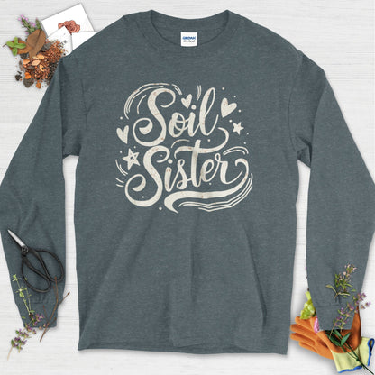 Soil Sister Garden Long Sleeve Dark Heather / S Physical Item