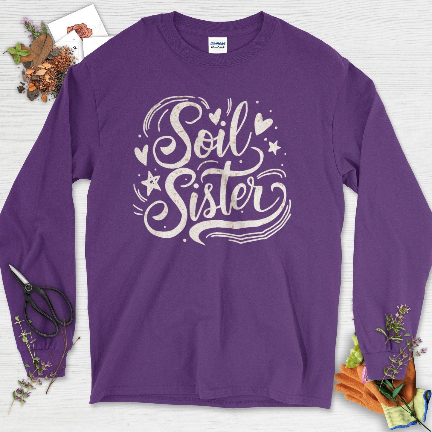 Soil Sister Garden Long Sleeve Purple / S Physical Item