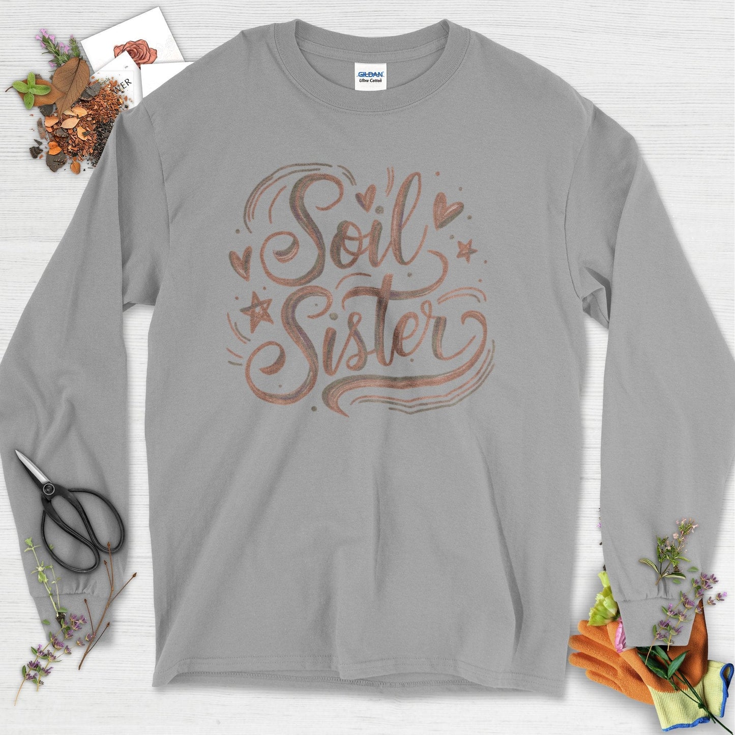 Soil Sister Garden Long Sleeve Sport Grey / S Physical Item