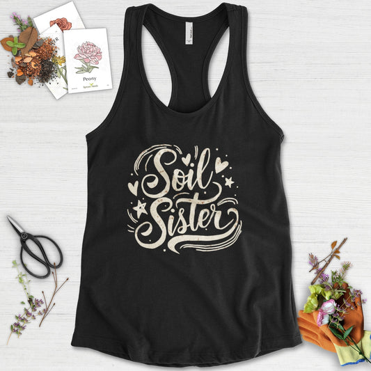 Soil Sister Garden Racerback Racerback / XS / Black Physical Item
