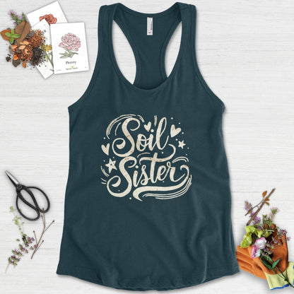 Soil Sister Garden Racerback Racerback / XS / Midnight Navy Physical Item