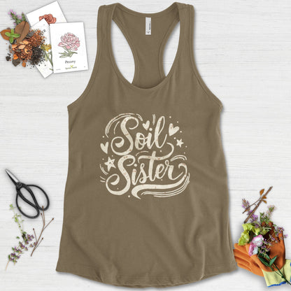 Soil Sister Garden Racerback Racerback / XS / Military Green Physical Item