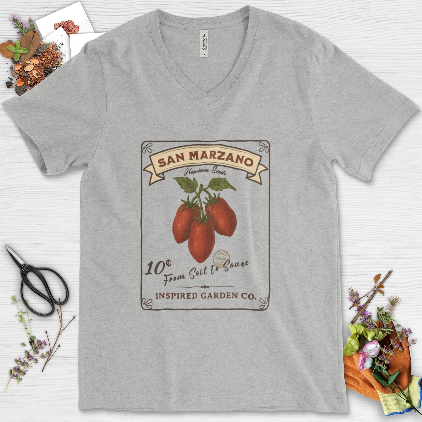 Soil to Sauce V-Neck V-Neck / S / Athletic Heather Essential V-necks