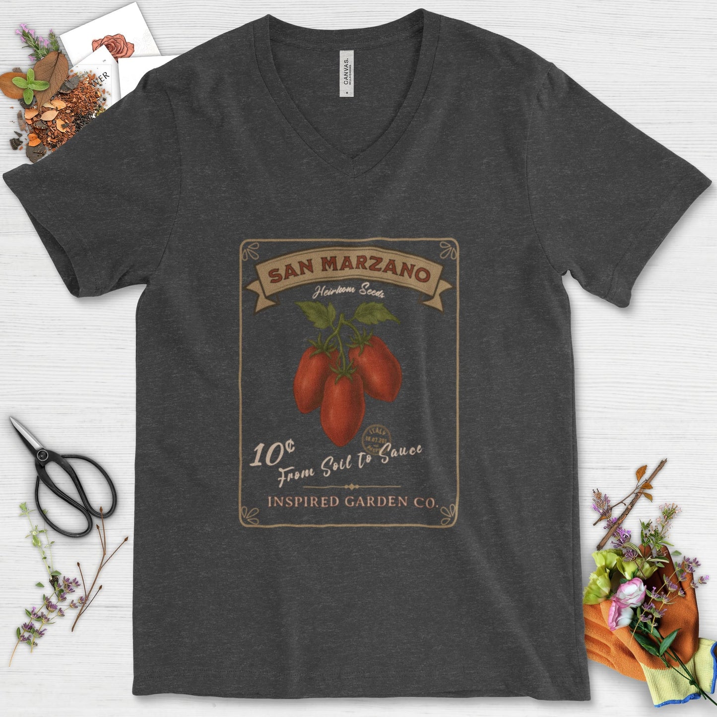 Soil to Sauce V-Neck V-Neck / S / Dark Grey Heather Essential V-necks